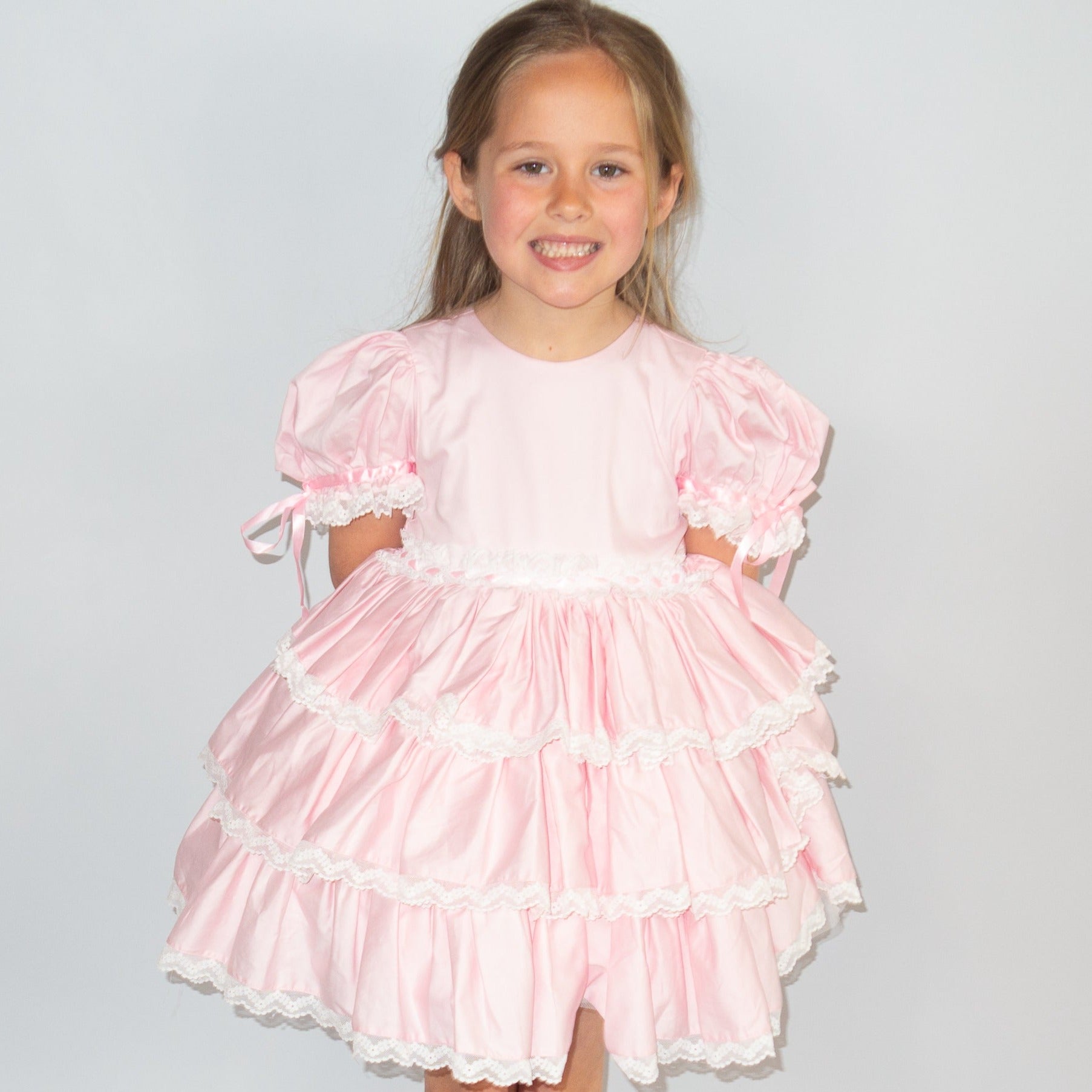 Pink lace Layered Puffball Dress – Little Miss C | Baby & Children's  Clothing