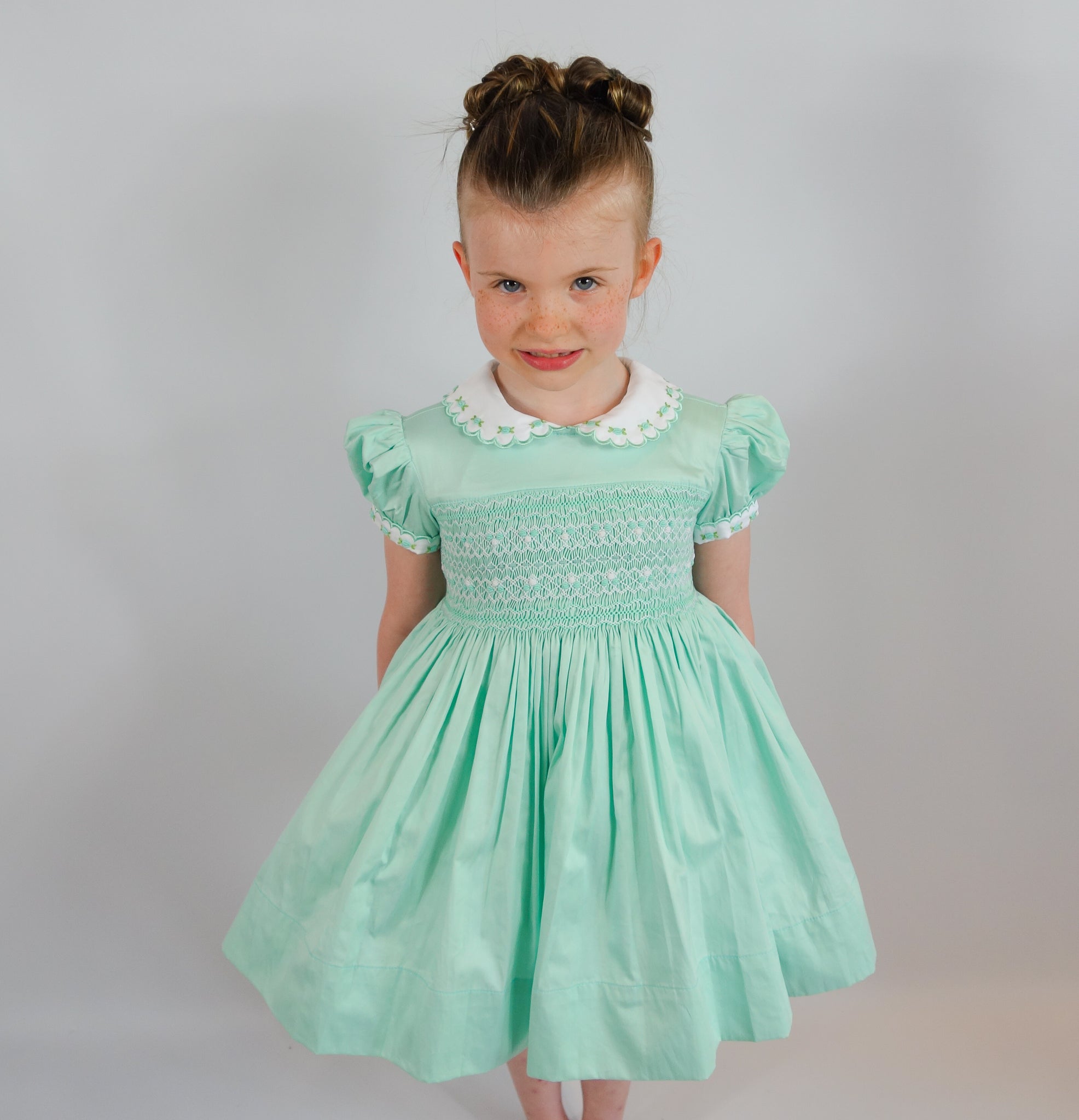 Hand smocked CALLIE dress mint Little Miss C Baby Children s Clothing