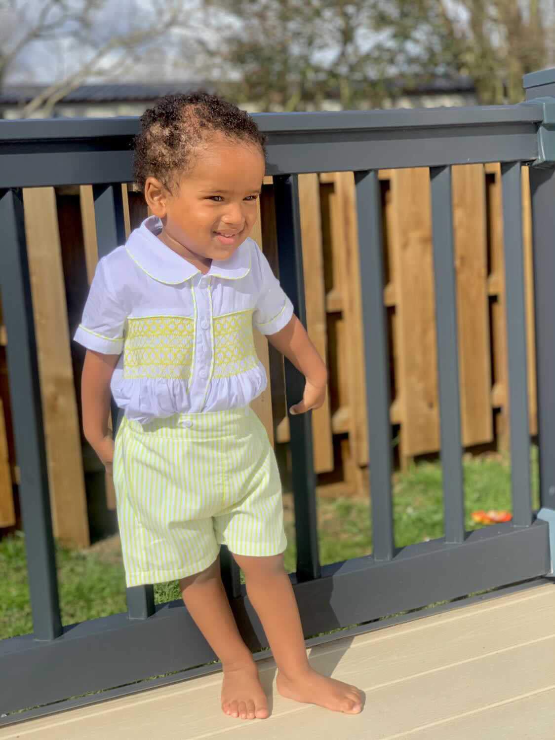 Smocked easter hot sale outfit boy