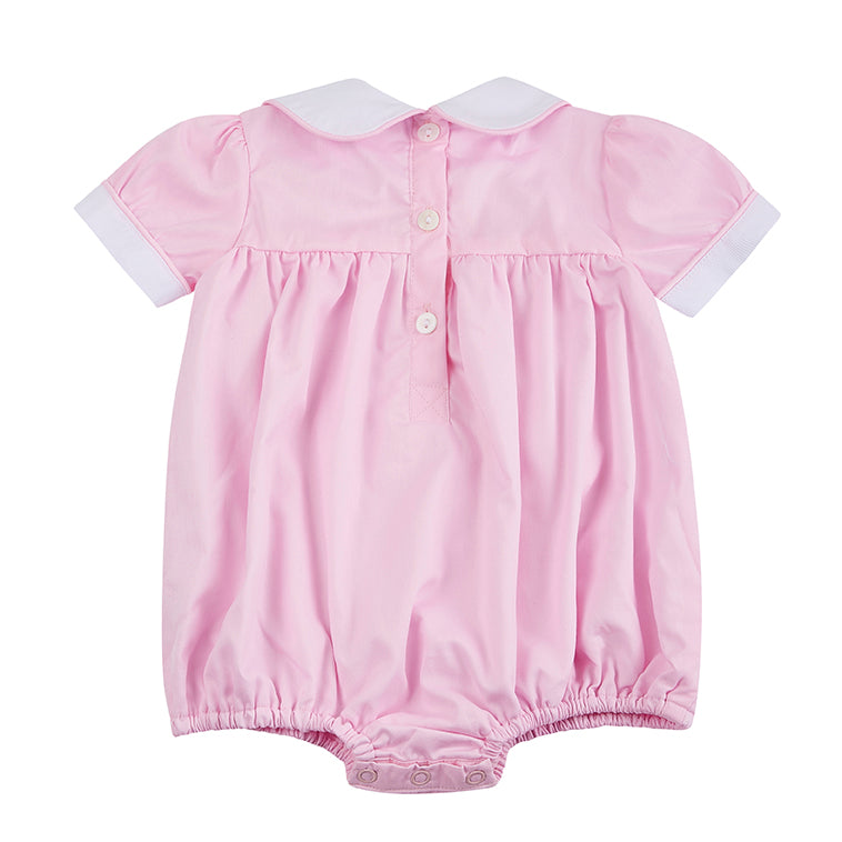 Soft Pleated Romper Pink